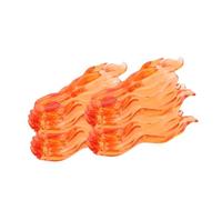 ibasenice 4 Pièces Mini Building Blocks Fire Effect Accessories for Vivid Action Figure Add for Creative Play and Skill Development