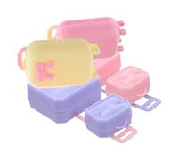 ibasenice 4 Pièces Miniature Doll Suitcases Set for Dolls Lightweight Travel Storage Case and Organizer for Dollhouse Accessories Plastic Mini Luggage