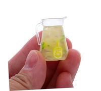 ibasenice 4 Pièces Miniature Lemon Tea Set with Pitcher and Cups Tiny Drinks Model for Dollhouse Decoration Creative Summer Display Props for Photography and Diorama