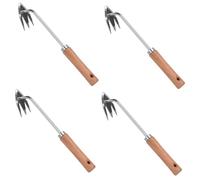 ibasenice 4 Pièces Outils de désherbage déracinement Outils de Jardin extracteur Amovible extracteur à Main Jardinage désherbeur Main à Nouveau kit de désherbage en Bois