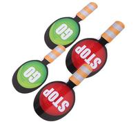 ibasenice 4 Pièces Panneaux Stop pour Garçon Fille Signalisation Rouge et Vert Éducatif pour Sécurité Routière pour Jeux et Apprentissage Classe