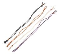 ibasenice 4 Pièces Porte-collier en Corde Cirée Réglable en Bois, Fil Macramé Rétro pour Fabrication de Bijoux, Accessoires Solide et Résistants pour Colliers Pierre