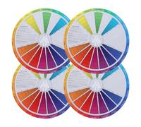 ibasenice 4 Pièces Roue Chromatique Compacte en Papier pour Apprentissage des Couleurs Durabilité Exceptionnelle, Outil pour Peintres et Designers en Aquarelle