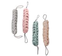 ibasenice 4 Pièces Serviette Exfoliante Longue en Pe, Serviette Confortable à Rayures, Nettoie en Profondeur le Dos et Accélère le Métabolisme Couleur Aléatoire