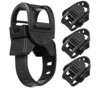 ibasenice 4 Pièces Support Lampe avec Fixation Ceinture Porte Lampe Multifonction pour VTT et Canne à Installation Rapide sans Outil Robuste
