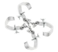 ibasenice 4 pièces Truss Clamp Aluminium Résistant pour Éclairage de Scène Lot de Crochets Serrage Anti-dérapant pour Lampes Mobiles LED et Effets Installation Rapide et Sécurisée