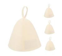 ibasenice 4 Pièces Wool Felt Sauna Hat for Men and Women Sweat and Heat Protection Hair Protector for Steam Spa Accessories