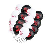 ibasenice 40 Pièces Ballons Latex avec Impressions de Sang pour Décoration Halloween Ballons à Motif de Main Sanglante pour Fête