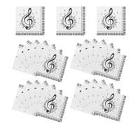 ibasenice 40 pièces Lot de Serviettes Papier Jetables Motifs Notes de Musique Décorations de Fête Carrées Papier Robuste pour Anniversaire et Événements Musicaux