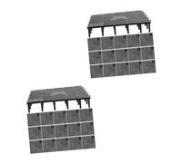 ibasenice 40 pièces Plaques de Filtre PVC pour Fond Aquarium Assemblage Modulaire Bonne Perméabilité à Eau Accessoire pour de Poissons et Dragon Fish Noir