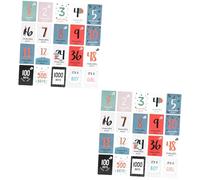 ibasenice 40pièces Cartes De Jalon Pour Cartes De Croissance Mensuelles Et Quotidiennes Accessoires Photo Souvenirs Né