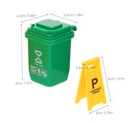 ibasenice 40pièces Panneaux De Signalisation Miniatures Cônes De Signalisation Plastique Poubelle pour Garçon Fille Jeu De Rue pour Maison Et Classe