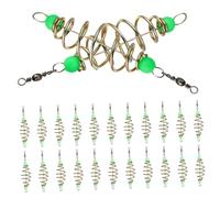 ibasenice 45 Pièces Olive Shape Spring Bait Cage with Luminous Beads Metal Carp Lure Feeder Trap for Night Fishing Easy Bait Loading and Complete Accessories Set
