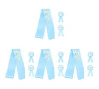 ibasenice 4ensembles Sash Et Badges Mom to Be Et Dad to Be Décorations Pour Shower Sash Badges