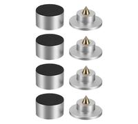 ibasenice 4pcs Pieds D'isolation Phonique pour Haut-parleurs en Alliage D'aluminium et Caoutchouc, Support Solide et Anti-Vibrations pour Studios et Espaces de Vie