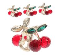 ibasenice 4pièces Lot De Pinces à Cheveux Forme Cerise Pour Femmes Filles Accessoires Antidérapantes Usage Quotidien Festif Épingles Fruits Kawaii Style Lolita Barrettes Décoratives