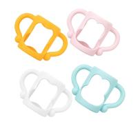 ibasenice 4pièces Lot de Poignées pour Biberons Manchons et Supports Accessoires Pratiques Compatibles avec Biberons et Tire-laits