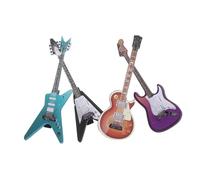 ibasenice 4pièces Pins à Cheveux Métal Avec Design De Mini Guitare Accessoires Fantaisie Pour Cheveux Pour Festivals Fêtes Et Usage Quotidien