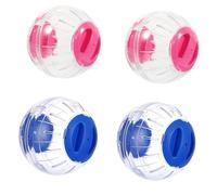 ibasenice 4pièces Roue Exercice Transparente pour Hamster Souris Et Hérisson Accessoire pour Cage avec Système Anti-Fugue Et Aération