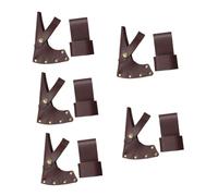 ibasenice 5 Ensembles Housse de Protection Portable pour Set de Protection Professionnelle Cuir pour Préserver la Lame pour Camping et Barbecue