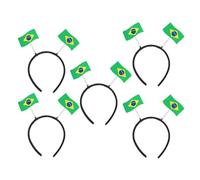 ibasenice 5 Pièces Bandeau Élastique de Sport en Feutre Vert Design Spécial Drapeau National pour Fans, pour Matchs Sportifs et Fêtes Patriotiques