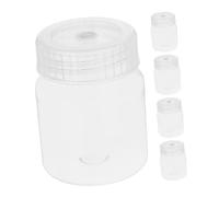 ibasenice 5 pièces Bouteilles de Plastique à Large Ouverture de Récipients Chimiques Transparents Réutilisables pour Culture Recherche