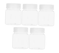 ibasenice 5 Pièces Bouteilles Plastique Transparentes Récipients Cylindriques pour Stockage Chimique pour Culture Échantillons