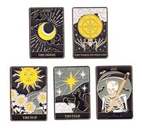 ibasenice 5 pièces Broches Tarot Émail Lot Accessoires Mode Unisexe pour Vêtements Sacs Chapeaux Décoration Créative
