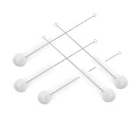 ibasenice 5 pièces Brosse de Nettoyage Nylon à Embout Coton Doux Goupillon pour Tubes Flacons et Gourdes Antirouille avec Anneau Suspendu