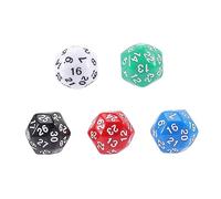 ibasenice 5 Pièces Dés Polyédriques Faces Acrylique pour Jeux de Société Accessoires de Divertissement et Éducation Couleurs Mélangées pour Fête à ou Bar
