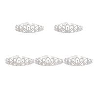 ibasenice 5 pièces Diadème Strass Couronne Adulte Accessoire Cheveux Mariage Fleur Fille Élégant