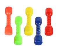 ibasenice 5 Pièces Haltères pour Garçon Fille Poids Interactifs Plastique Jouets Éducatifs pour Gymnastique Vert Rouge Orange Jaune Bleu pour Encourager une Activité Physique Saine