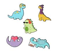 ibasenice 5 pièces Lot de Broches Dinosaure Alliage Coloré Badges Vêtements Cartoon Mignons et Légers Accessoires Décoratifs Durables pour Sacs et Habits