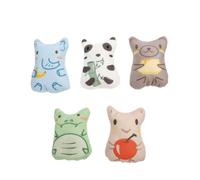 ibasenice 5 Pièces Mâcher à l'herbe à Chat Interactif pour Chaton et Adulte | Peluche Chaton, Rempli D'herbe à Chat, Protège Meubles, Usage Animaux, Jouets Enrichissement