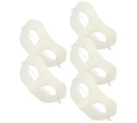 ibasenice 5 Pièces Masques en Papier Blanc Vierges à Peindre Soi-même, Masque DIY en Pâte de Papier, pour Fête et Temps de Bricolage Créatif