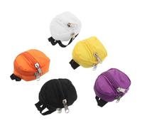 ibasenice 5 Pièces Miniature Backpack Keychain with Zipper Compact Coin Purse for School Bags and Parties Practical Small Change Holder and Multipurpose Storage Charm