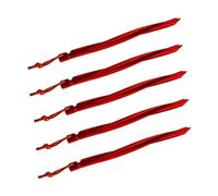 ibasenice 5 Pièces Ongles moulus avec Corde à Vent Accessoire de Tente Clous de Tente piquets de Sol Camping Tent Stakes enjeux PP Chevilles Badges Rouge