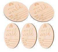 ibasenice 5 Pièces Panneau Bonjour le Monde Né Panneau Annonce de Naissance Prénom du Accessoires Photo pour Cadeau de Naissance
