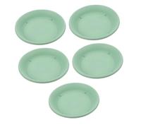 ibasenice 5 pièces Plateau pour Pot de Fleurs PP Résistant Vert Prairie et Base de Pot pour Plantes Intérieur et Extérieur Protège Surfaces Fuites Eau