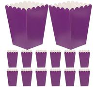 ibasenice 50 Boîtes à Pop-Corn en Papier Violet, Récipients Pliables pour Snacks et Friandises, Boîtes Légères et Solides pour Mariage, Cinéma et Réceptions