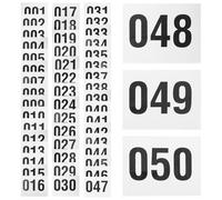 ibasenice 50 dossards adhésifs pour la Course à Pied, dossards de compétition Autocollants de 1 à 50, 19 x 14,5 cm, Construction Respirante, pour Marathons et Courses caritatives