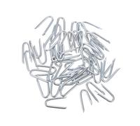 ibasenice 50 pièces Agrafes U Galvanisées Antirouille Clous Robustes pour Fixation Grillage Piquets de Jardin Maintien Filets et Toiles Paysagères