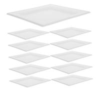 ibasenice 50 pièces Assiettes Jetables Carrées Papier Épais Résistantes Au Micro- pour Buffet Fête et Repas