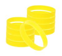 ibasenice 50 Pièces Bracelet En Silicone Extensible Breloques Pour Bracelets Événement Élastique Branché Accueillir Noir Bandes Bracelet Inscriptible Rouge Clé Hommes Yellow Gel De Silice