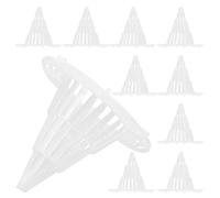 ibasenice 50 Pièces Coussinet de Fond de Pot de Fleurs en PP Blanc, Forme Conique, Perméabilité à L'air pour Jardinage, Protège et Évite la Pourriture