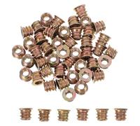 ibasenice 50 Pièces Écrou Insert Hexagonal M6x10mm en Acier au Carbone pour Meubles en Bois, Solide et Facile à Installer, pour Assemblage D'armoires Chaises
