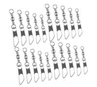 ibasenice 50 pièces Émerillons Baril pour Connecteur Pivotant Flexible Anti-enroulement Anneaux Doubles Robustes pour Cordon Vertical Accessoires Durables