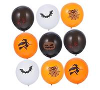 ibasenice 50 Pièces Kit de Ballons Latex Imprimés Citrouille Chauve Souris et Araignée pour Décoration Halloween Intérieure et Extérieure Fournitures Festives et Sécurisé pour Fête