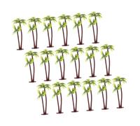 ibasenice 50 Pièces Mini Palmiers Cocotiers Plastique Décorations Tropicales Résistantes à Eau pour Aquarium Centres de Table Accessoires Photo et Diorama