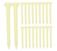 ibasenice 50 Pièces Tees de Golf en Plastique Ensemble de Tees de Golf Blanc Visibilité Renforcée de Friction pour Entraînement Extérieur en Solo Petite Équipe